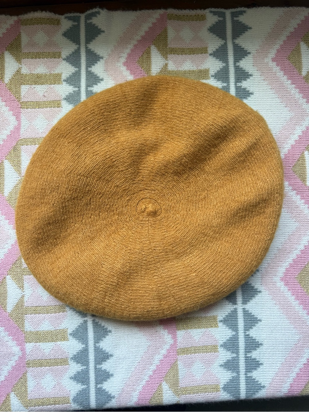 Anthropologie Mustard Yellow Beret